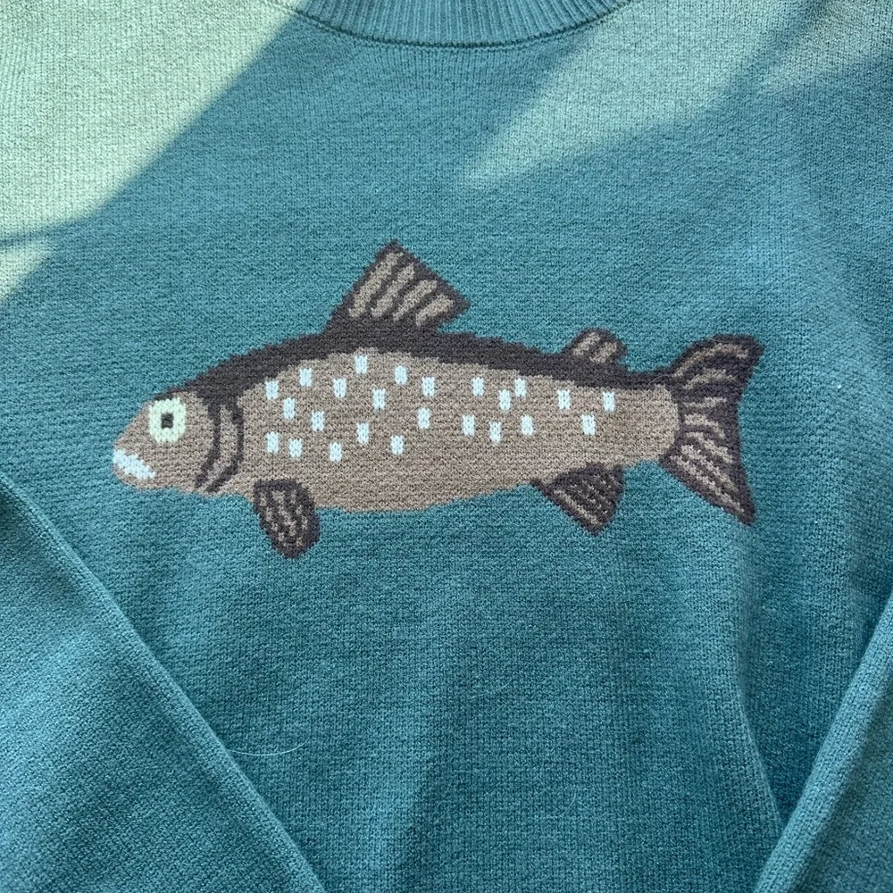 Green Fish Sweater